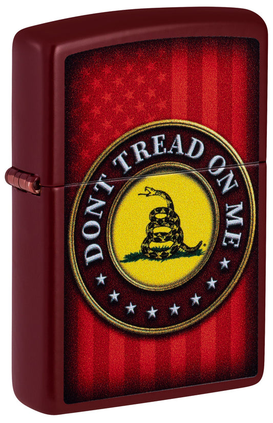 Zippo Dont Tread on Me® Crest Design Red Matte Windproof Lighter