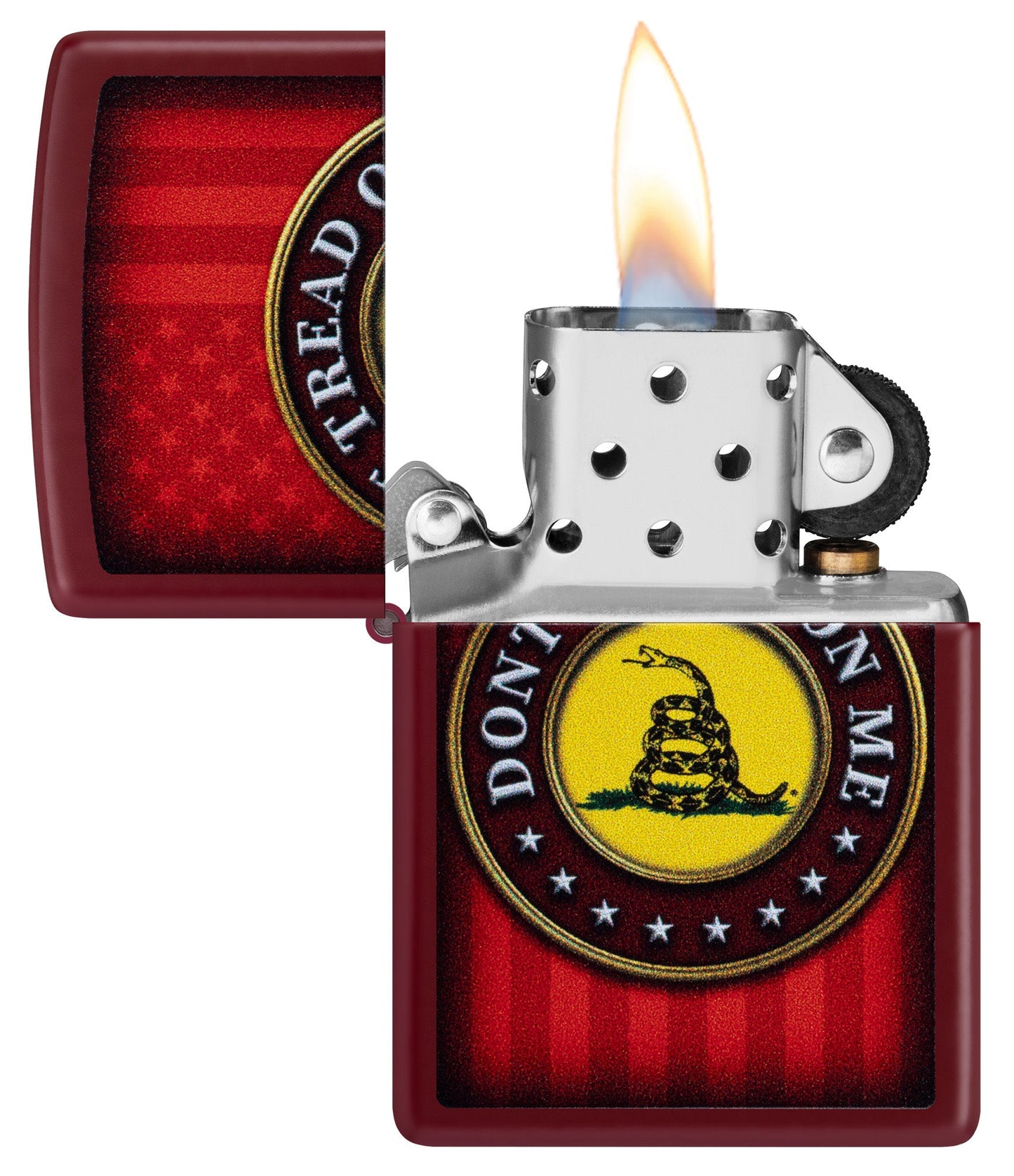 Zippo Dont Tread on Me® Crest Design Red Matte Windproof Lighter