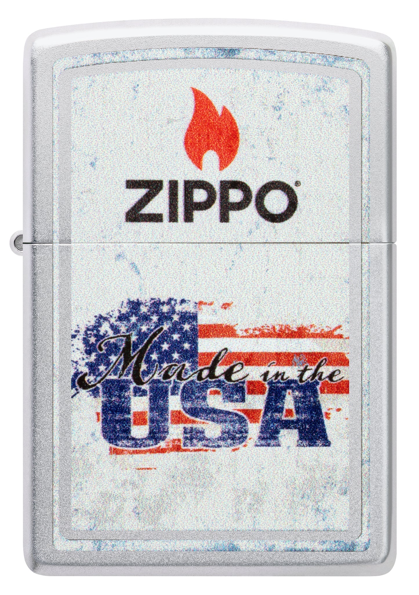 Zippo Made in the USA Design Satin Chrome Windproof Lighter