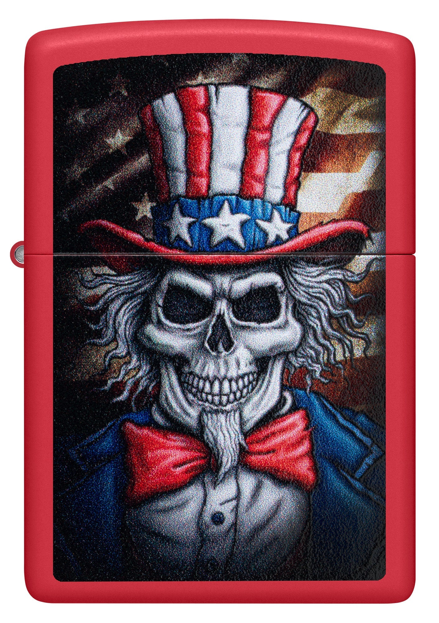 Zippo Uncle Skeleton Design Red Matte Windproof Lighter