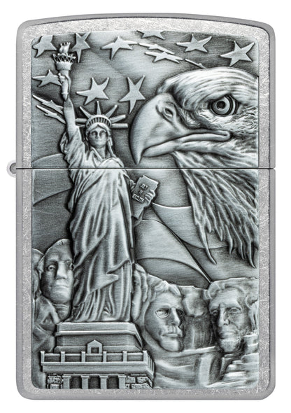 Zippo American Icons Emblem Street Chrome Windproof Lighter