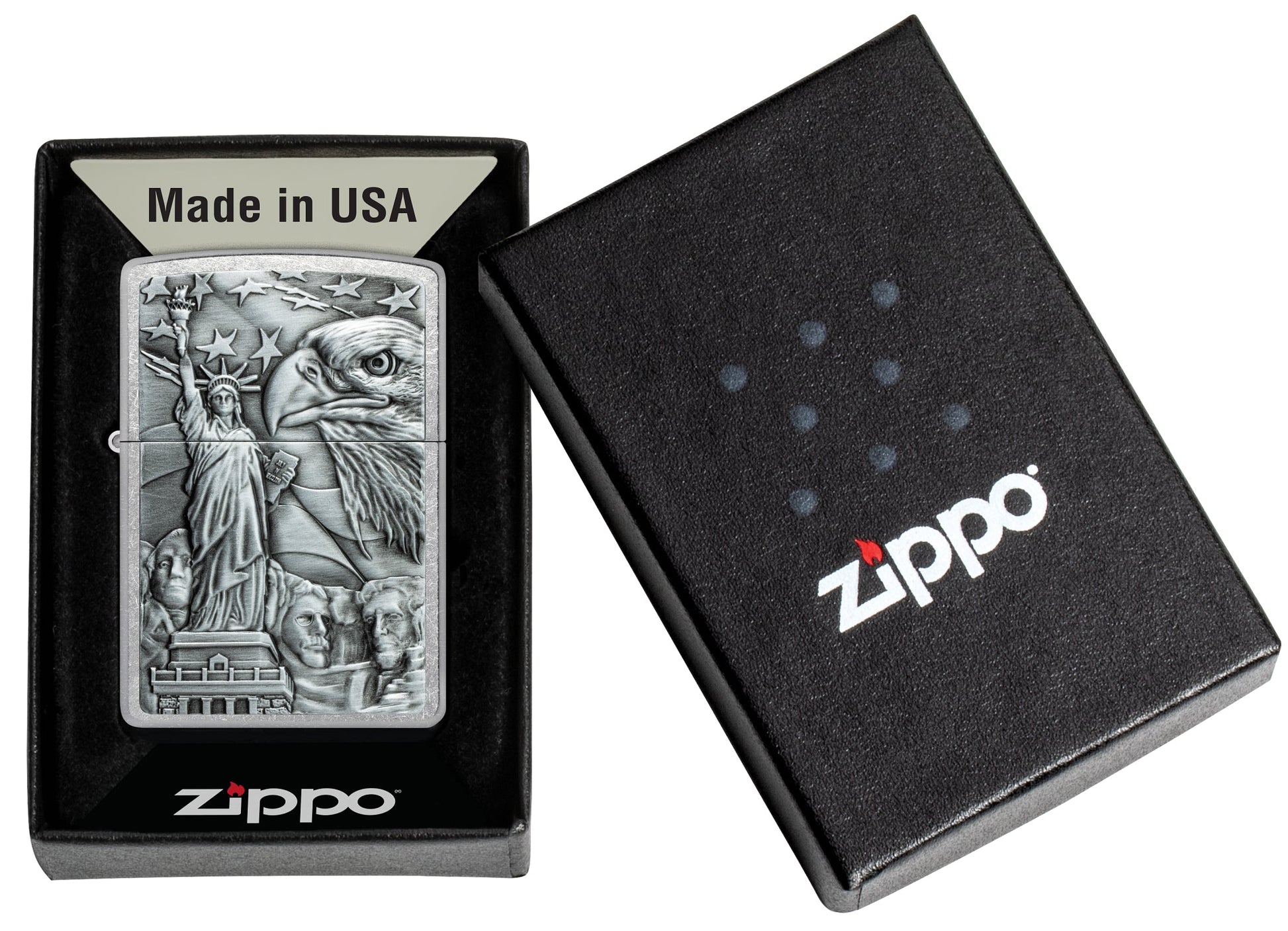 Zippo American Icons Emblem Street Chrome Windproof Lighter