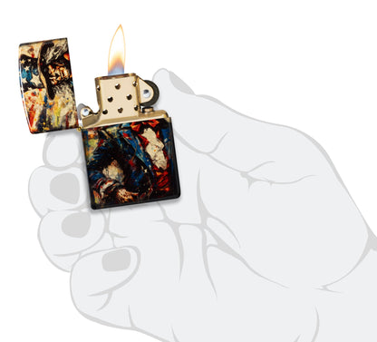 Zippo Uncle Sam Fusion Design 540 Tumbled Brass Windproof Lighter