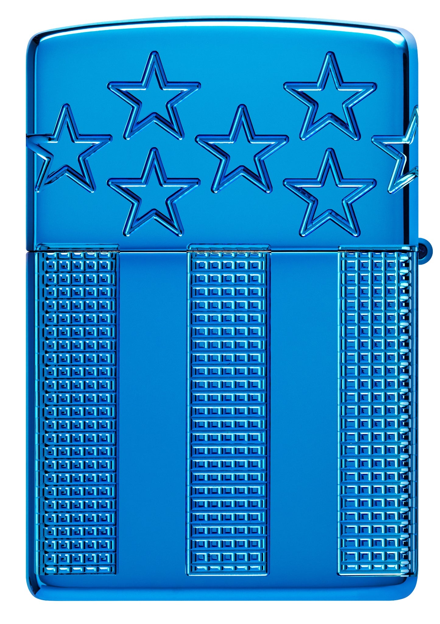 Zippo Stars and Stripes Design Armor® High Polish Blue Windproof Lighter
