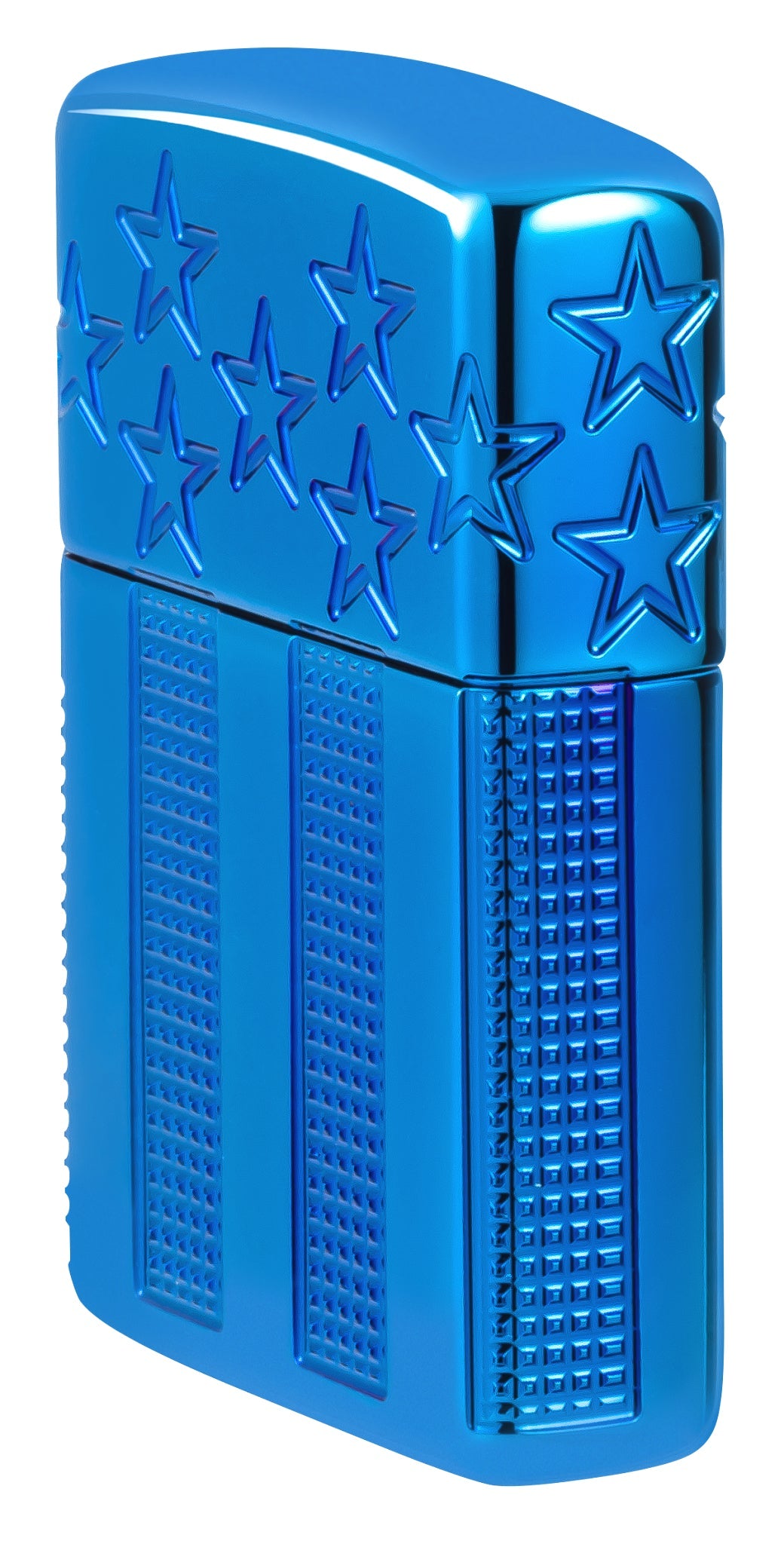 Zippo Stars and Stripes Design Armor® High Polish Blue Windproof Lighter