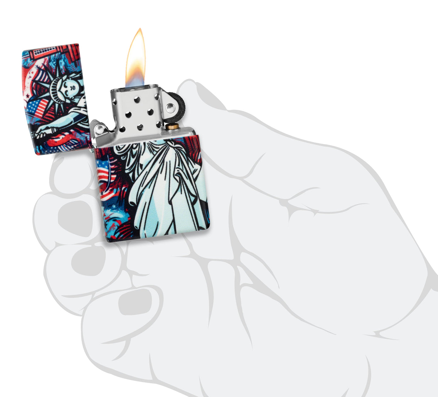 Zippo Lady Liberty Design 540 Matte Windproof Lighter
