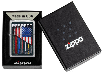 Zippo Buck Wear™ Respect Design Street Chrome Windproof Lighter