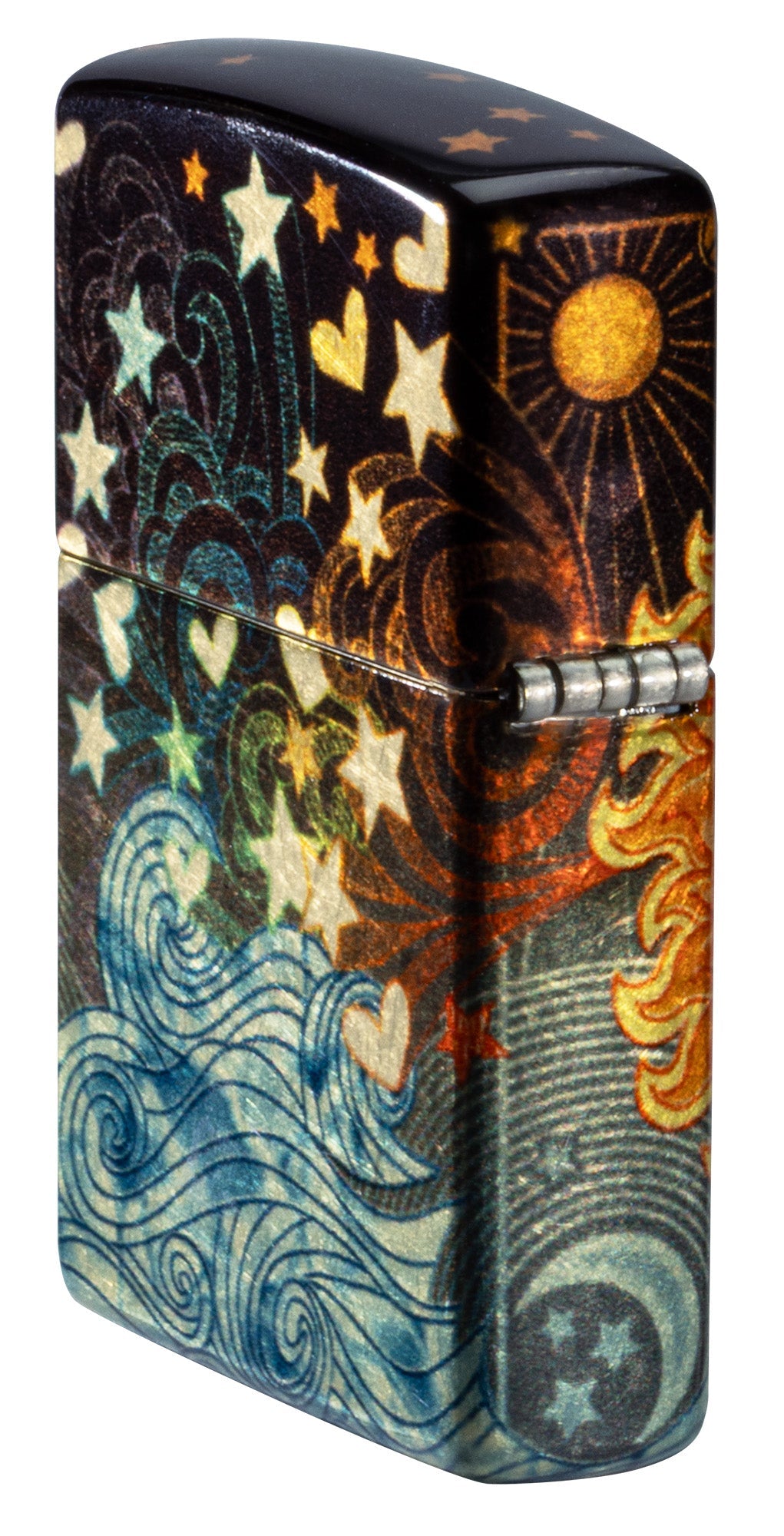 Zippo Star-Crossed Lovers Design 540 Tumbled Brass Windproof Lighter