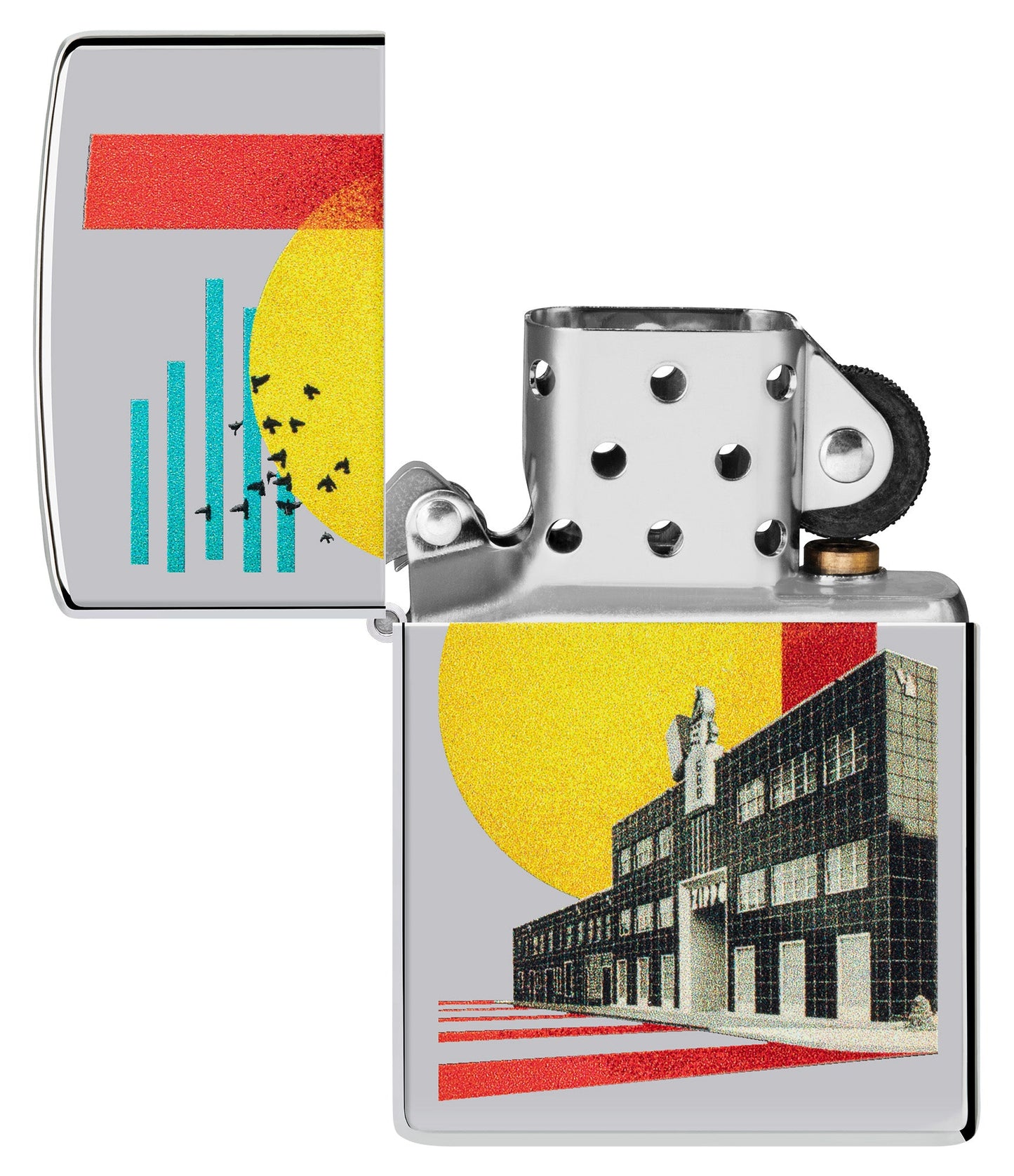 Zippo Pop HQ Design High Polish Chrome Windproof Lighter