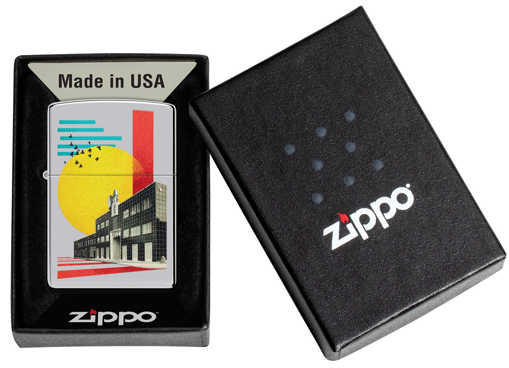 Zippo Pop HQ Design High Polish Chrome Windproof Lighter