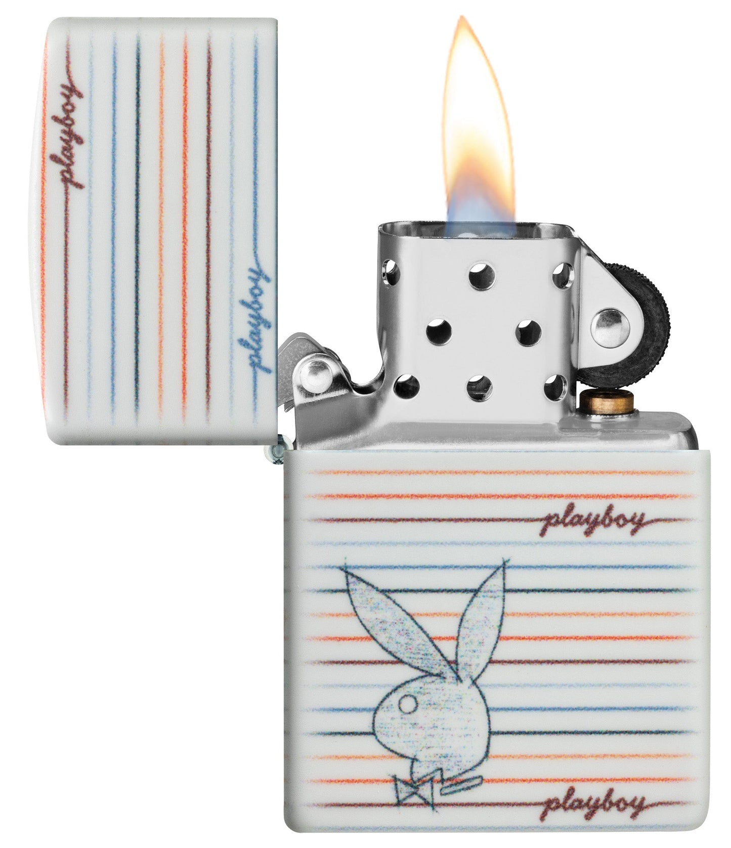 Zippo Playboy Sketch Design White Matte Windproof Lighter