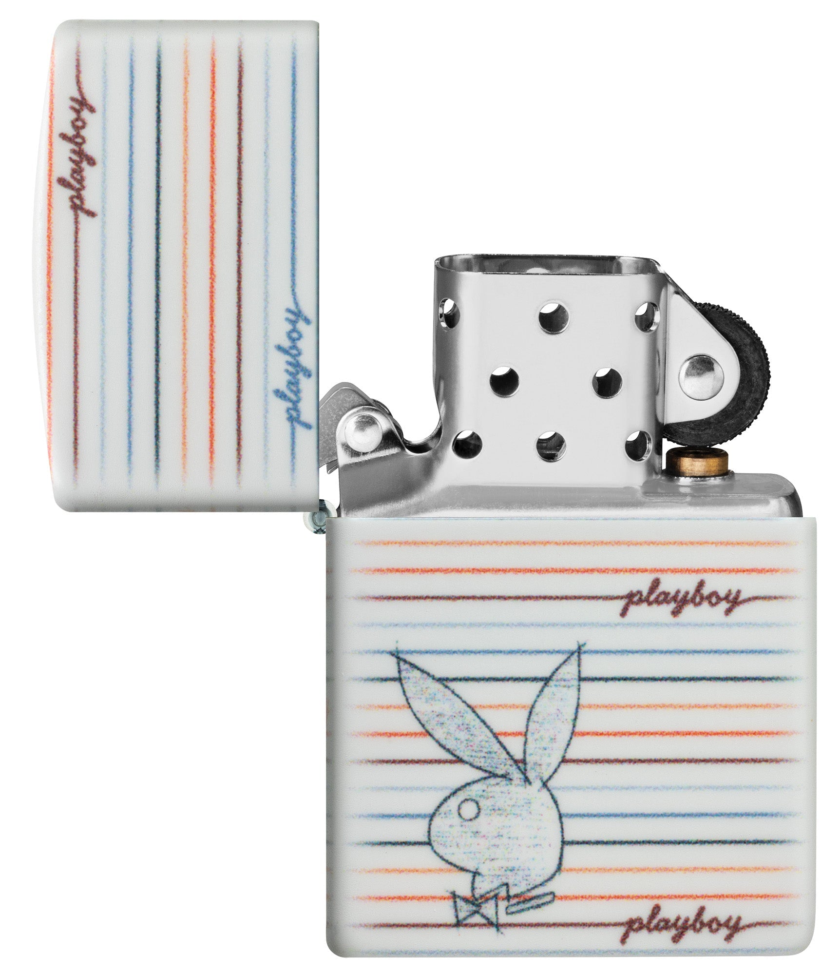 Zippo Playboy Sketch Design White Matte Windproof Lighter