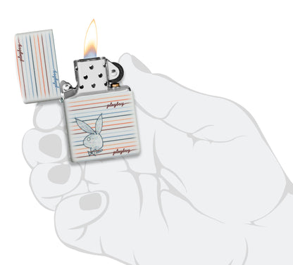 Zippo Playboy Sketch Design White Matte Windproof Lighter
