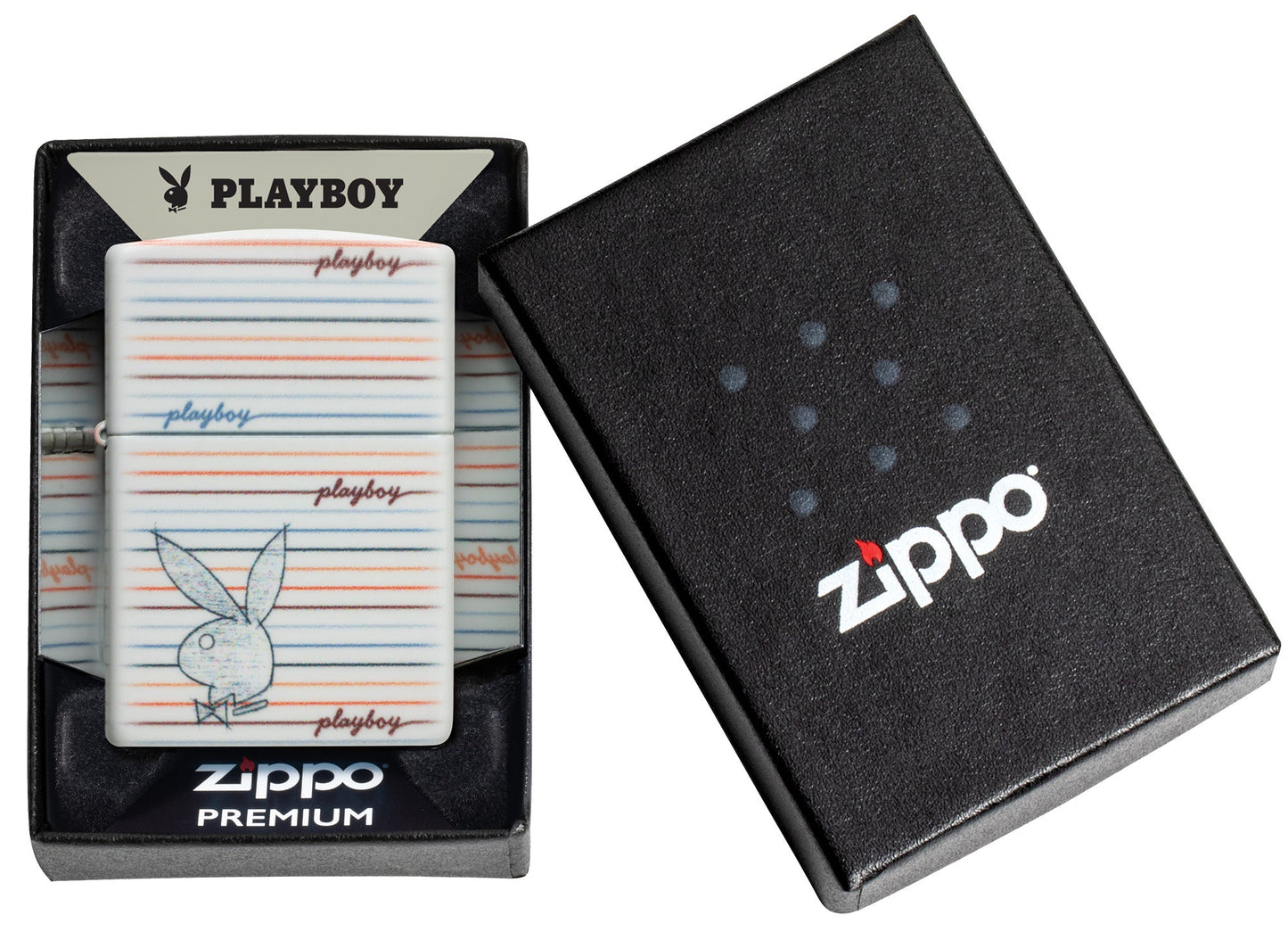Zippo Playboy Sketch Design White Matte Windproof Lighter