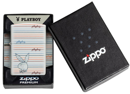 Zippo Playboy Sketch Design White Matte Windproof Lighter