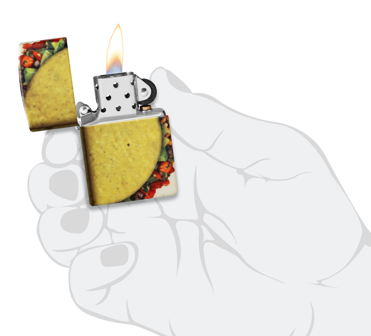 Zippo Loaded Taco Design 540 Matte Windproof Lighter