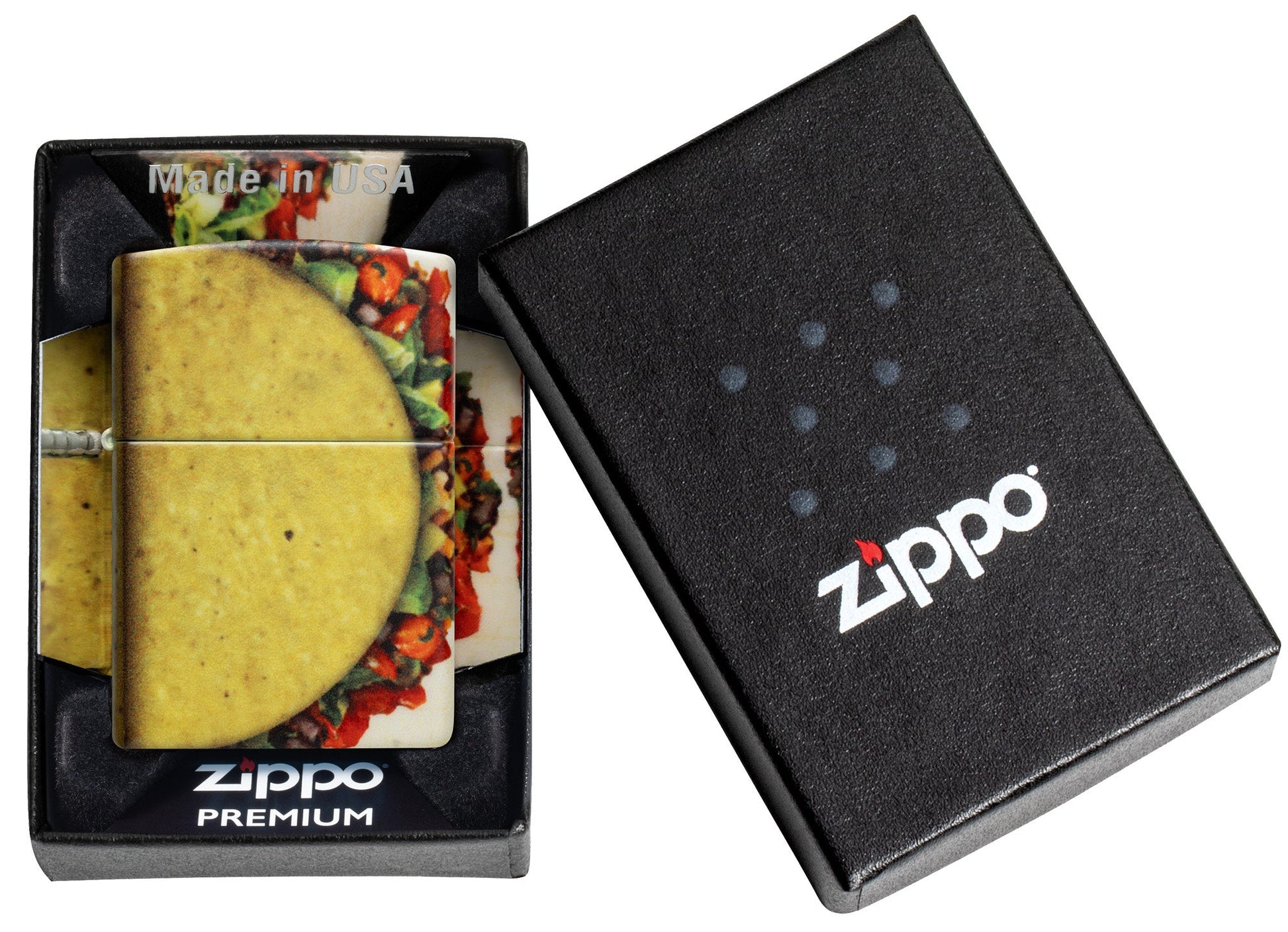 Zippo Loaded Taco Design 540 Matte Windproof Lighter