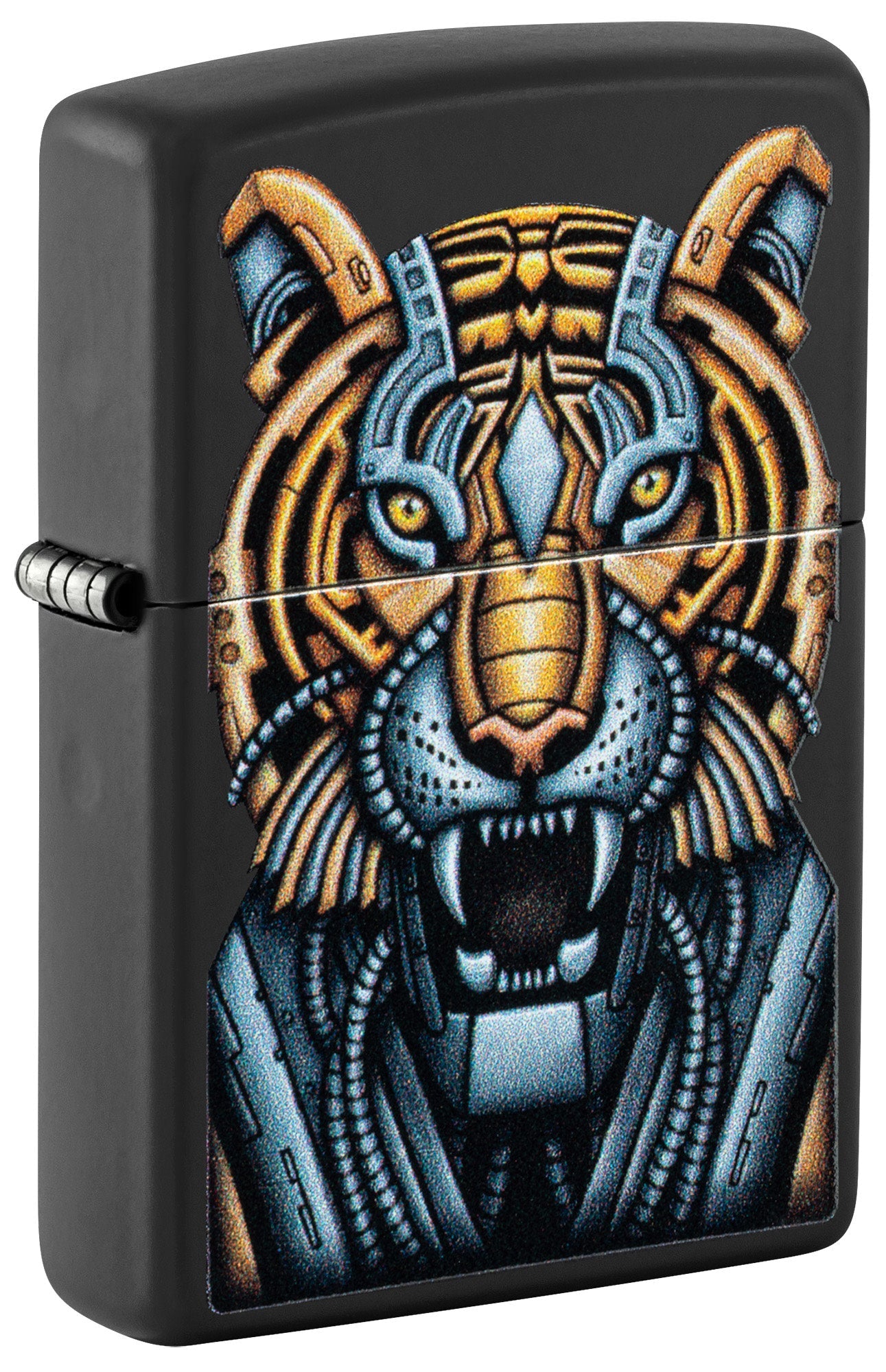 Zippo Bionic Tiger Design Black Matte Windproof Lighter