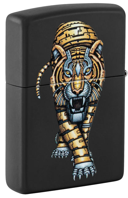 Zippo Bionic Tiger Design Black Matte Windproof Lighter