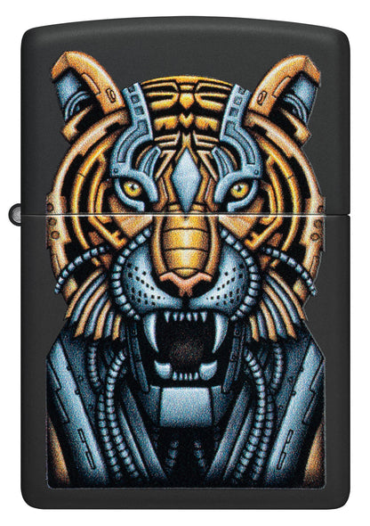 Zippo Bionic Tiger Design Black Matte Windproof Lighter