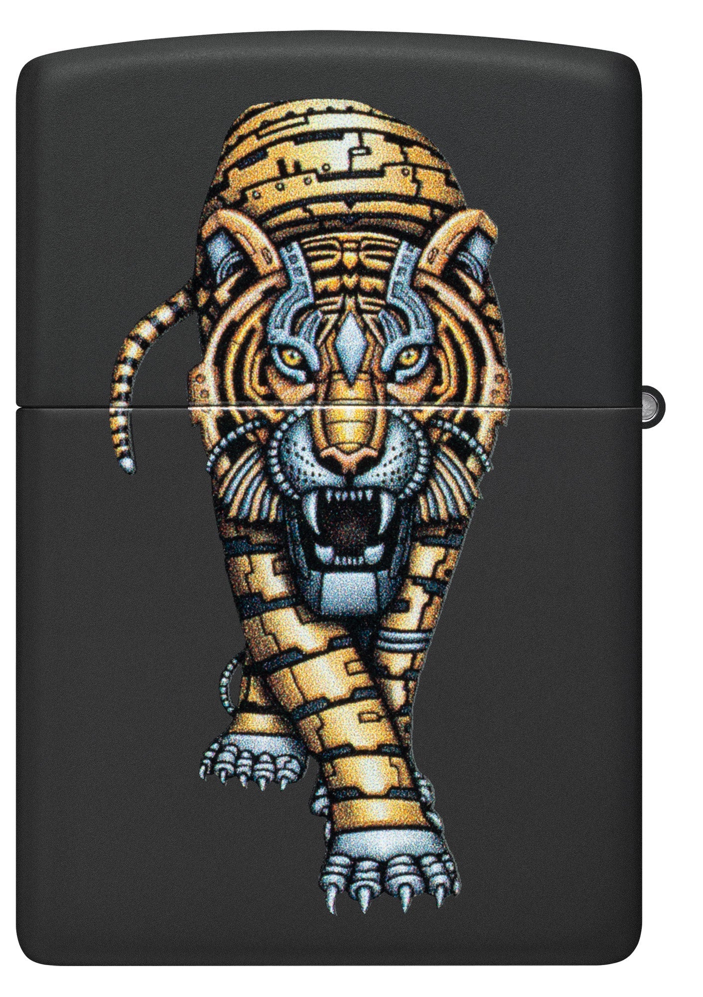 Zippo Bionic Tiger Design Black Matte Windproof Lighter