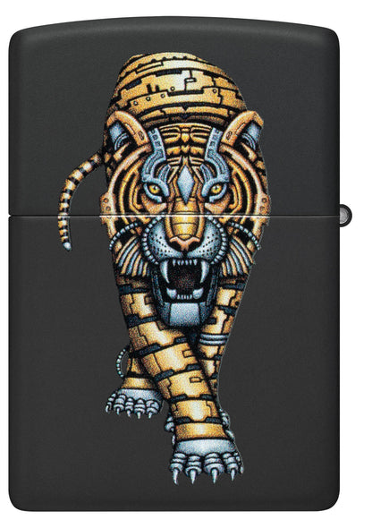 Zippo Bionic Tiger Design Black Matte Windproof Lighter