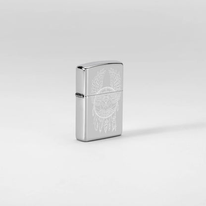 Zippo Dreamcatcher Design High Polish Chrome Windproof Lighter