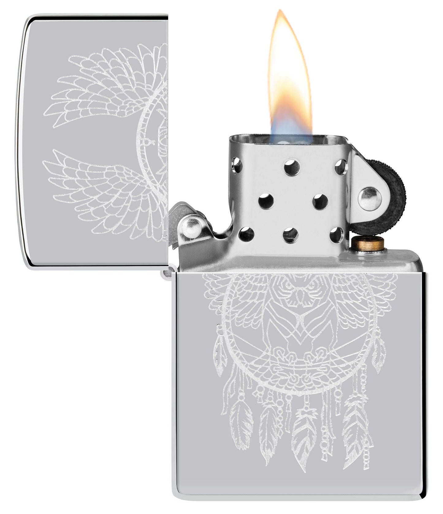 Zippo Dreamcatcher Design High Polish Chrome Windproof Lighter