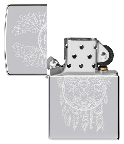 Zippo Dreamcatcher Design High Polish Chrome Windproof Lighter