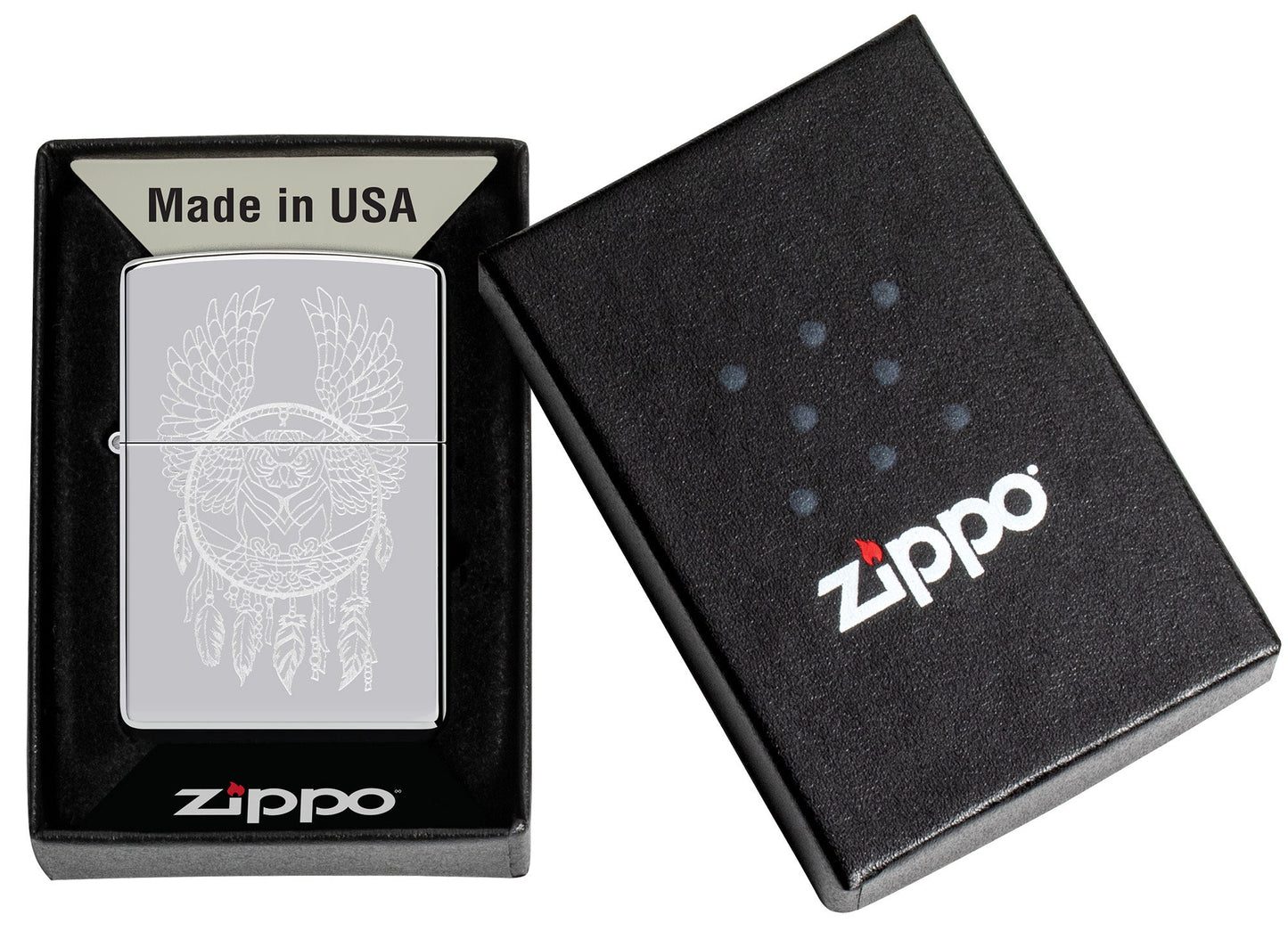 Zippo Dreamcatcher Design High Polish Chrome Windproof Lighter