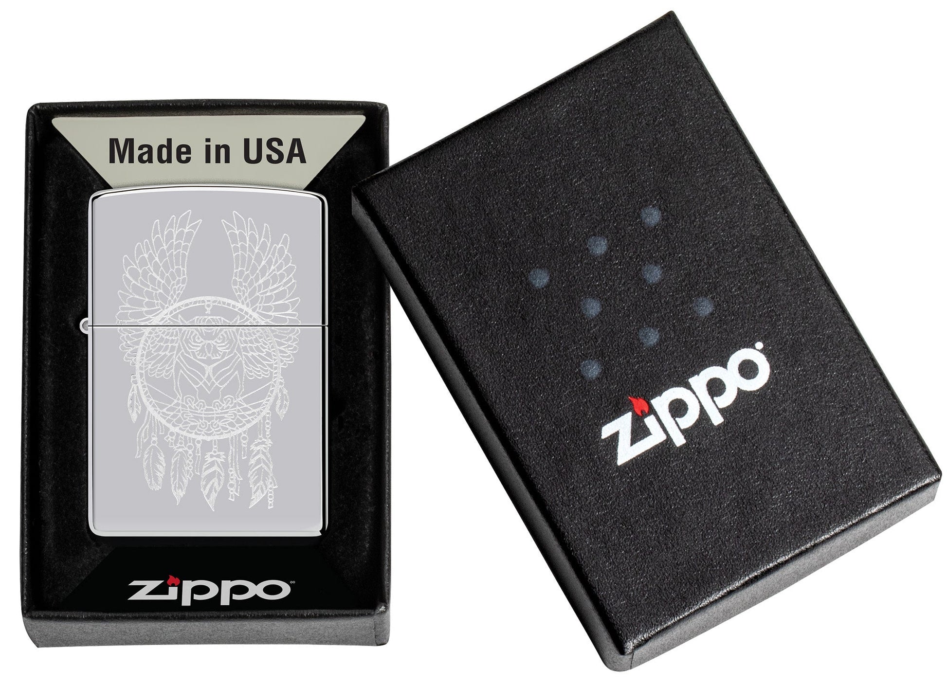 Zippo Dreamcatcher Design High Polish Chrome Windproof Lighter
