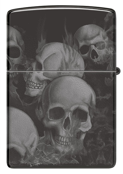 Zippo Skulls High Polish Black Windproof Lighter