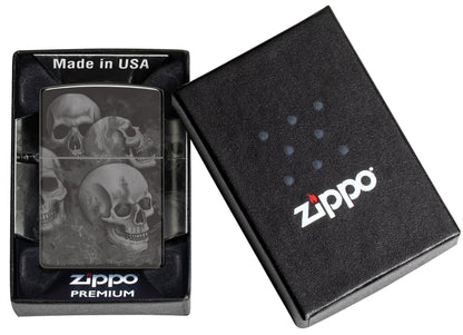 Zippo Skulls High Polish Black Windproof Lighter