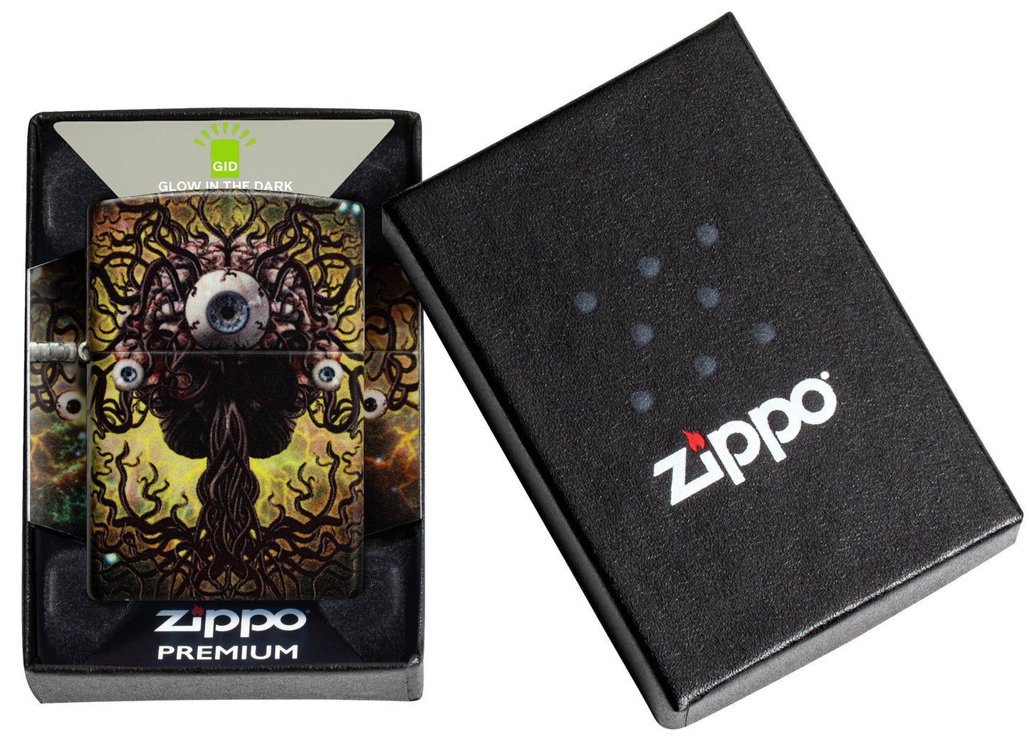 Zippo Evil Eye Design 540 Glow in the Dark Windproof Lighter