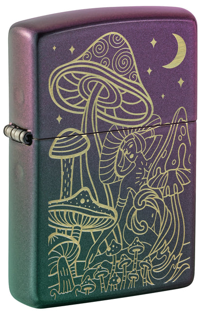 Zippo Laser Mushrooms Design Iridescent Windproof Lighter