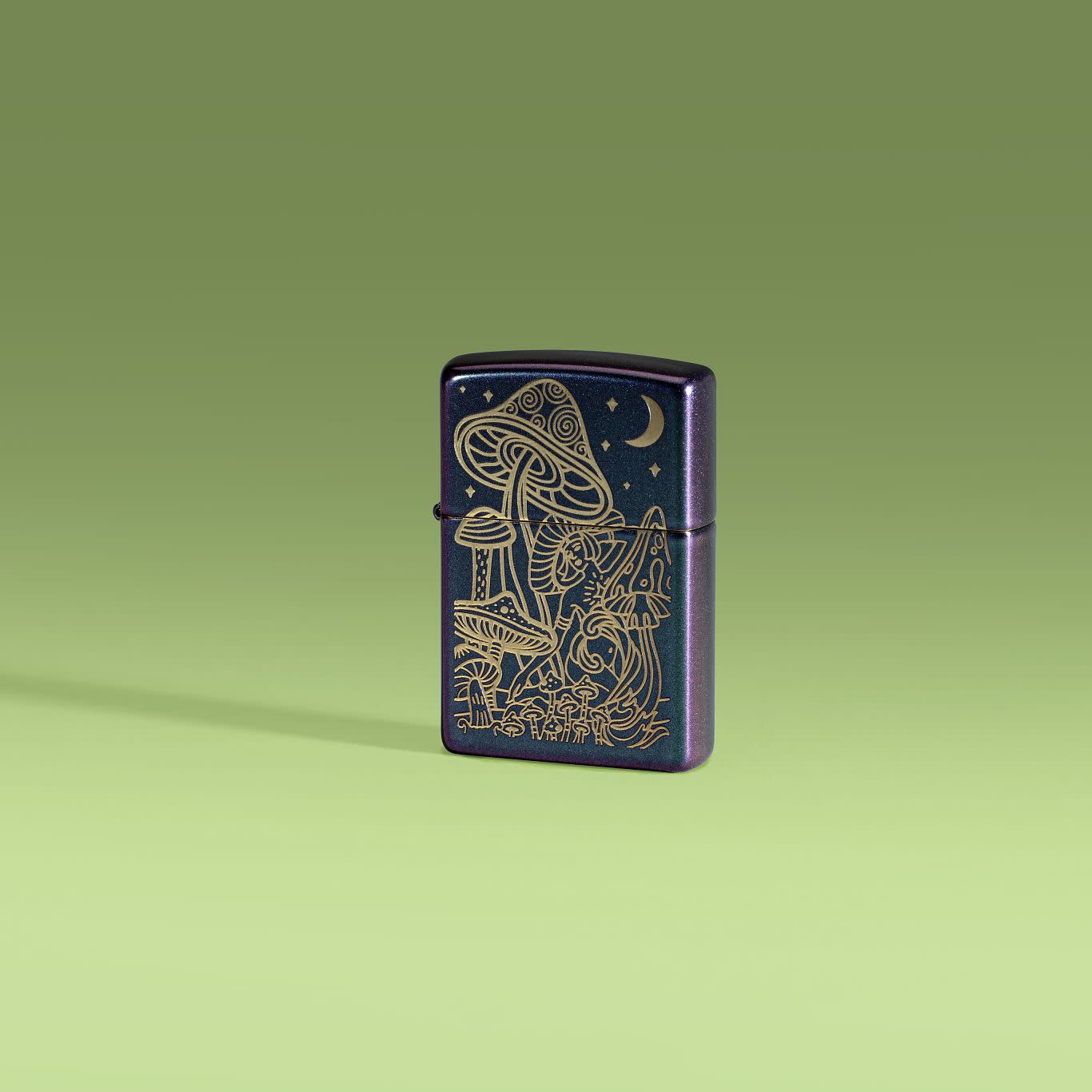 Zippo Laser Mushrooms Design Iridescent Windproof Lighter