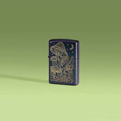 Zippo Laser Mushrooms Design Iridescent Windproof Lighter