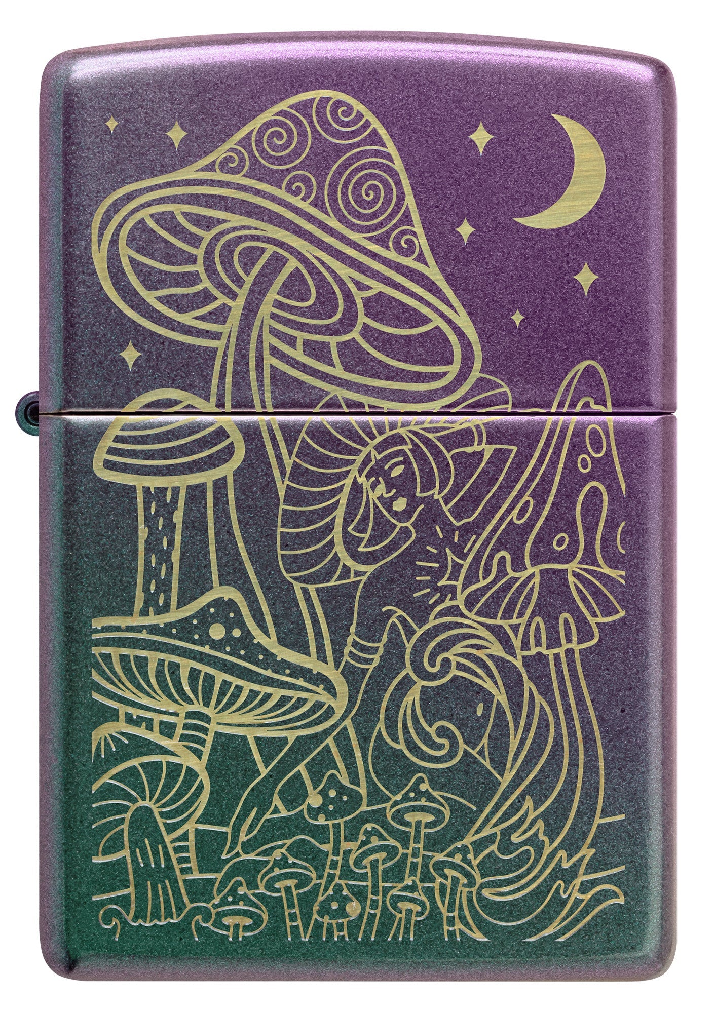Zippo Laser Mushrooms Design Iridescent Windproof Lighter