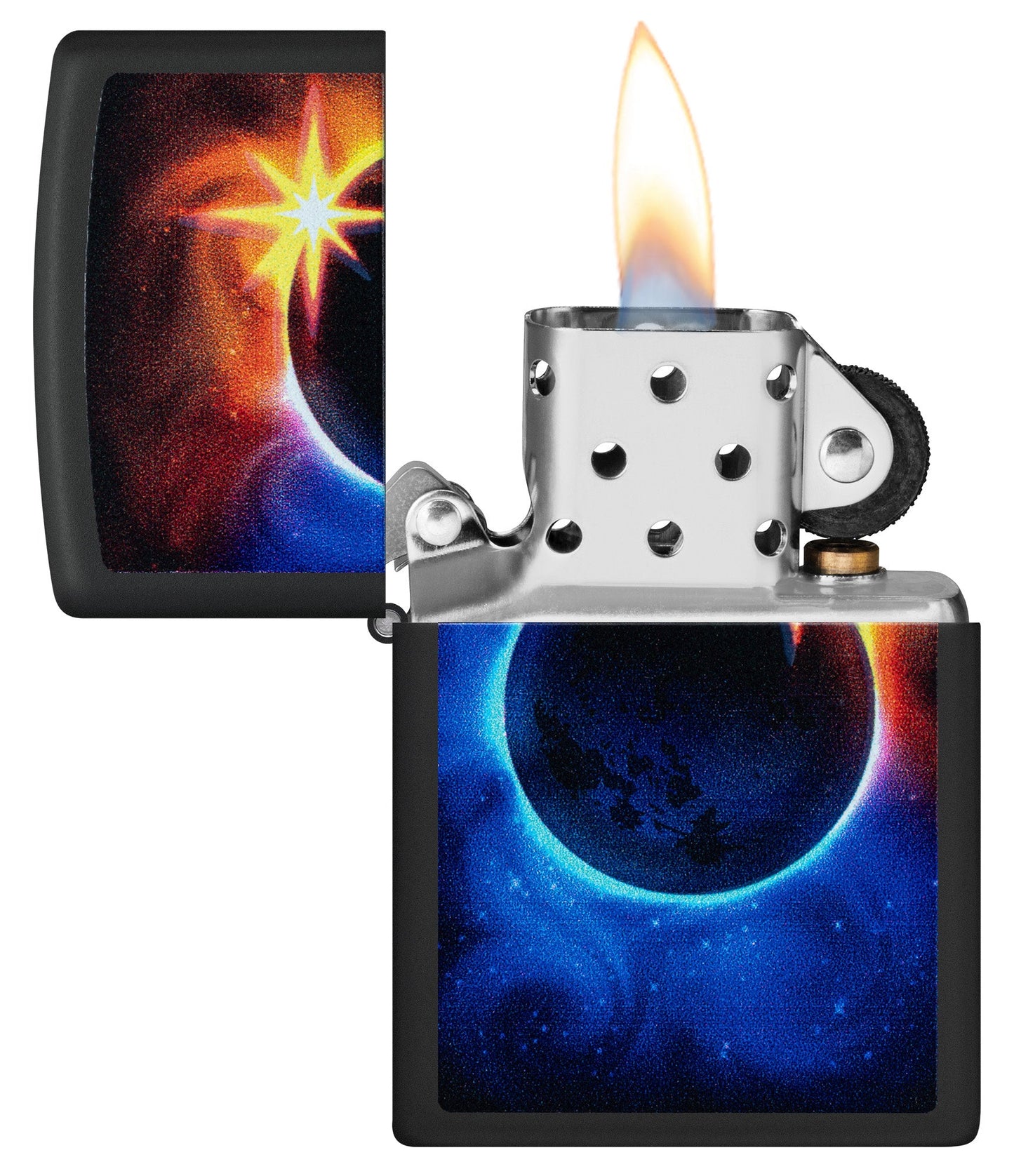Zippo Eclipse Design Black Matte Windproof Lighter