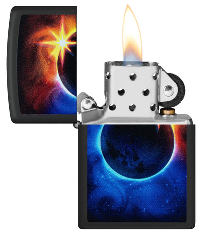 Zippo Eclipse Design Black Matte Windproof Lighter