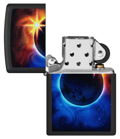 Zippo Eclipse Design Black Matte Windproof Lighter