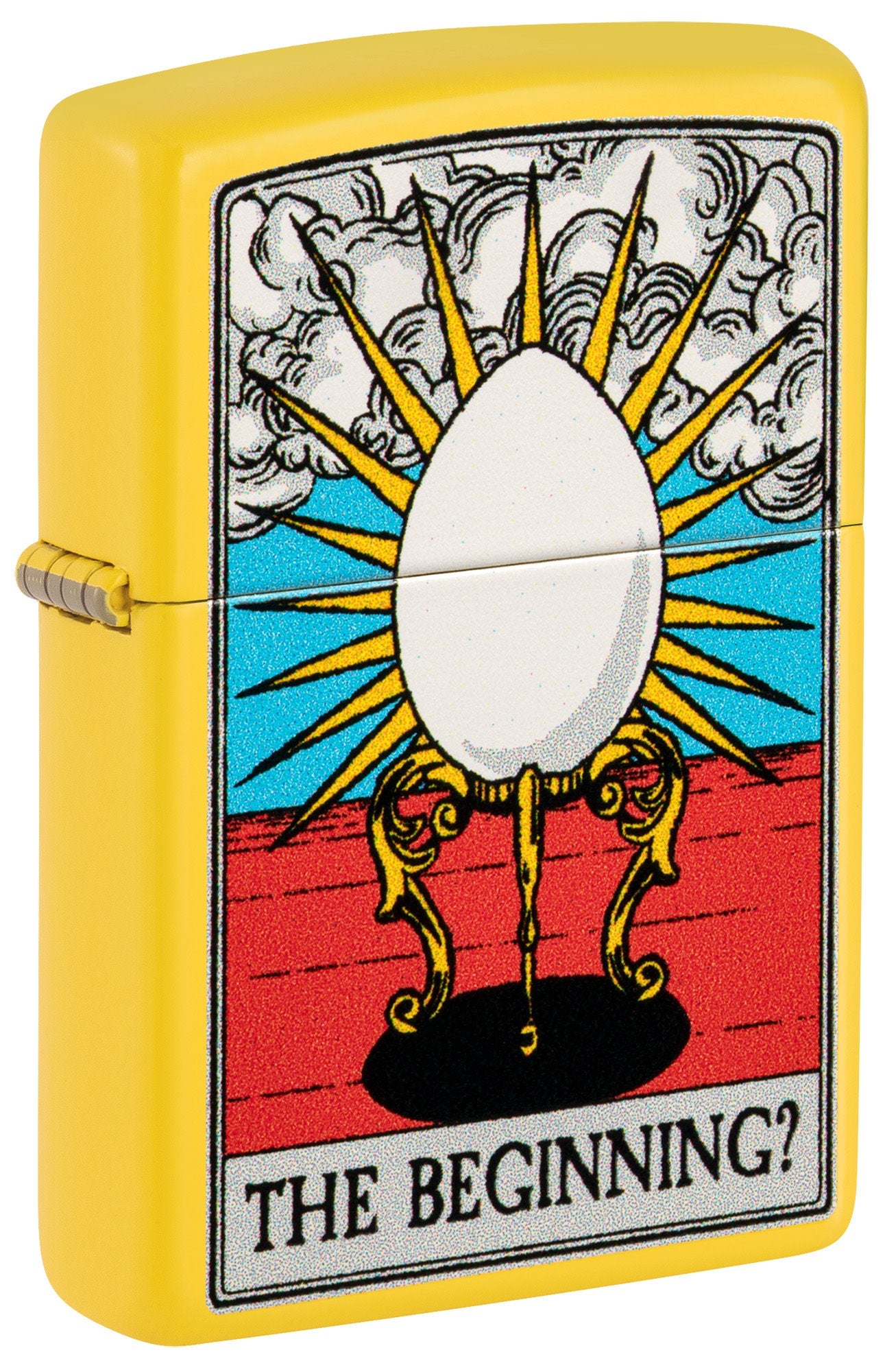 Zippo Which Came First? Design Sunflower Yellow Matte Windproof Lighter