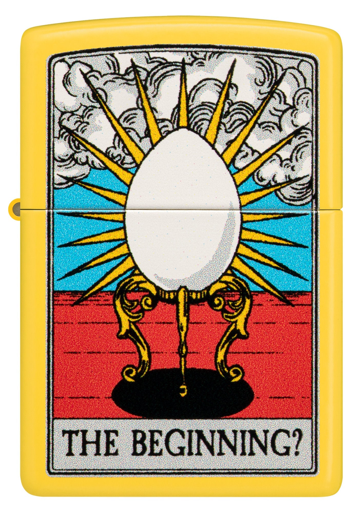 Zippo Which Came First? Design Sunflower Yellow Matte Windproof Lighter