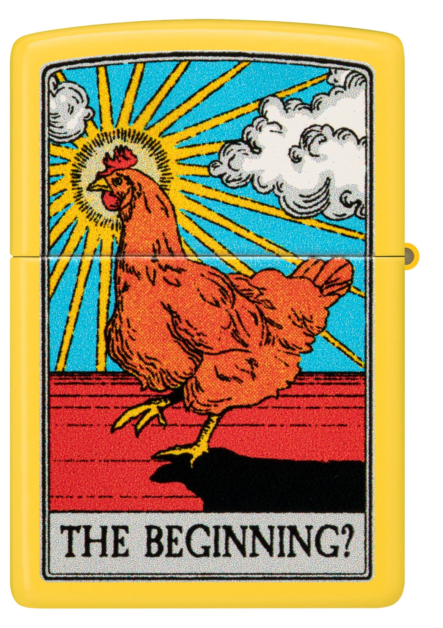 Zippo Which Came First? Design Sunflower Yellow Matte Windproof Lighter