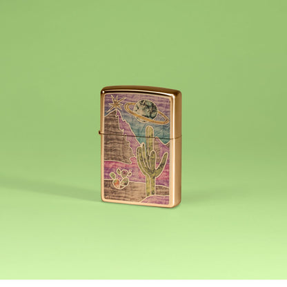 Zippo Desert Fusion Design High Polish Brass Windproof Lighter
