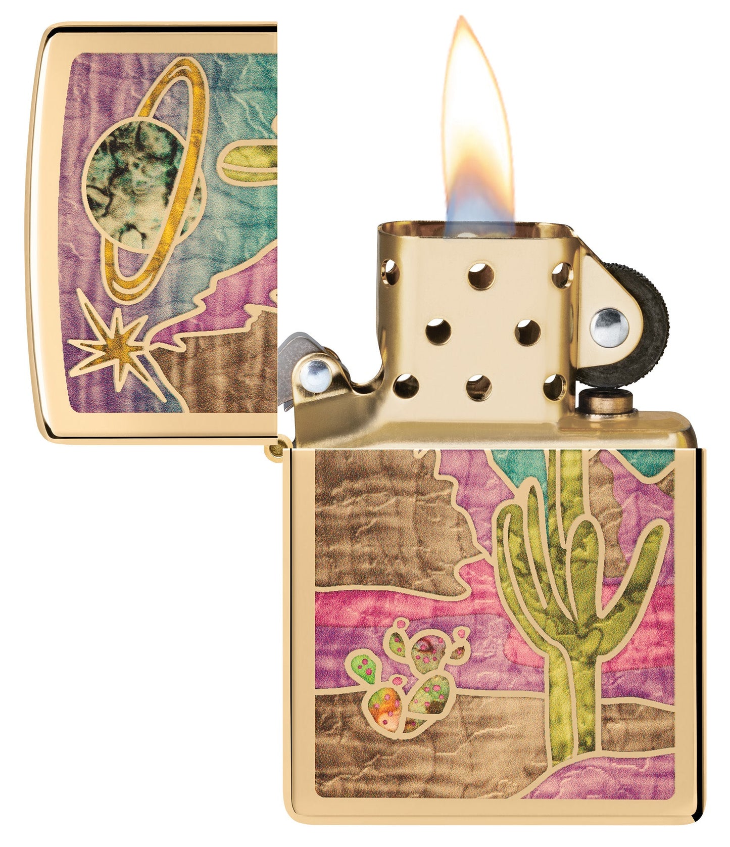 Zippo Desert Fusion Design High Polish Brass Windproof Lighter