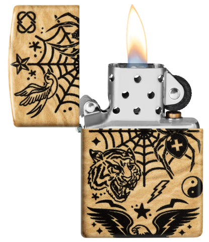 Zippo Flash Tattoo 540 Matte Windproof Lighter