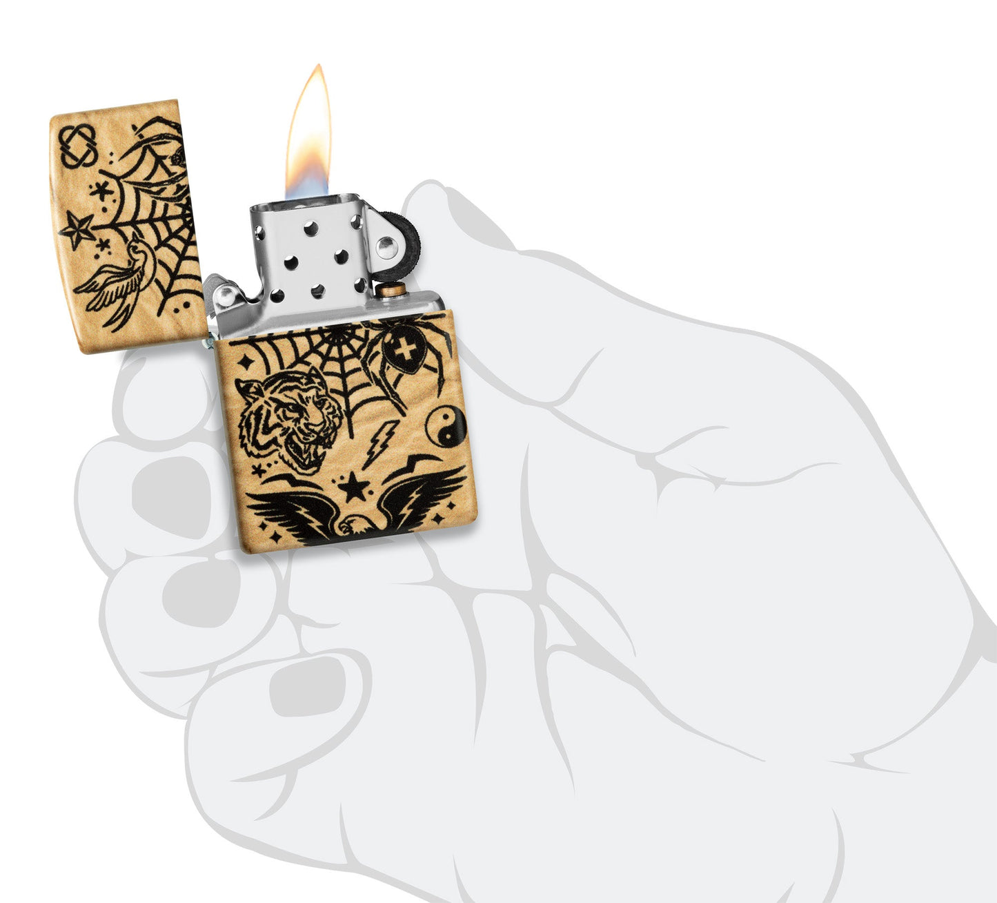 Zippo Flash Tattoo 540 Matte Windproof Lighter