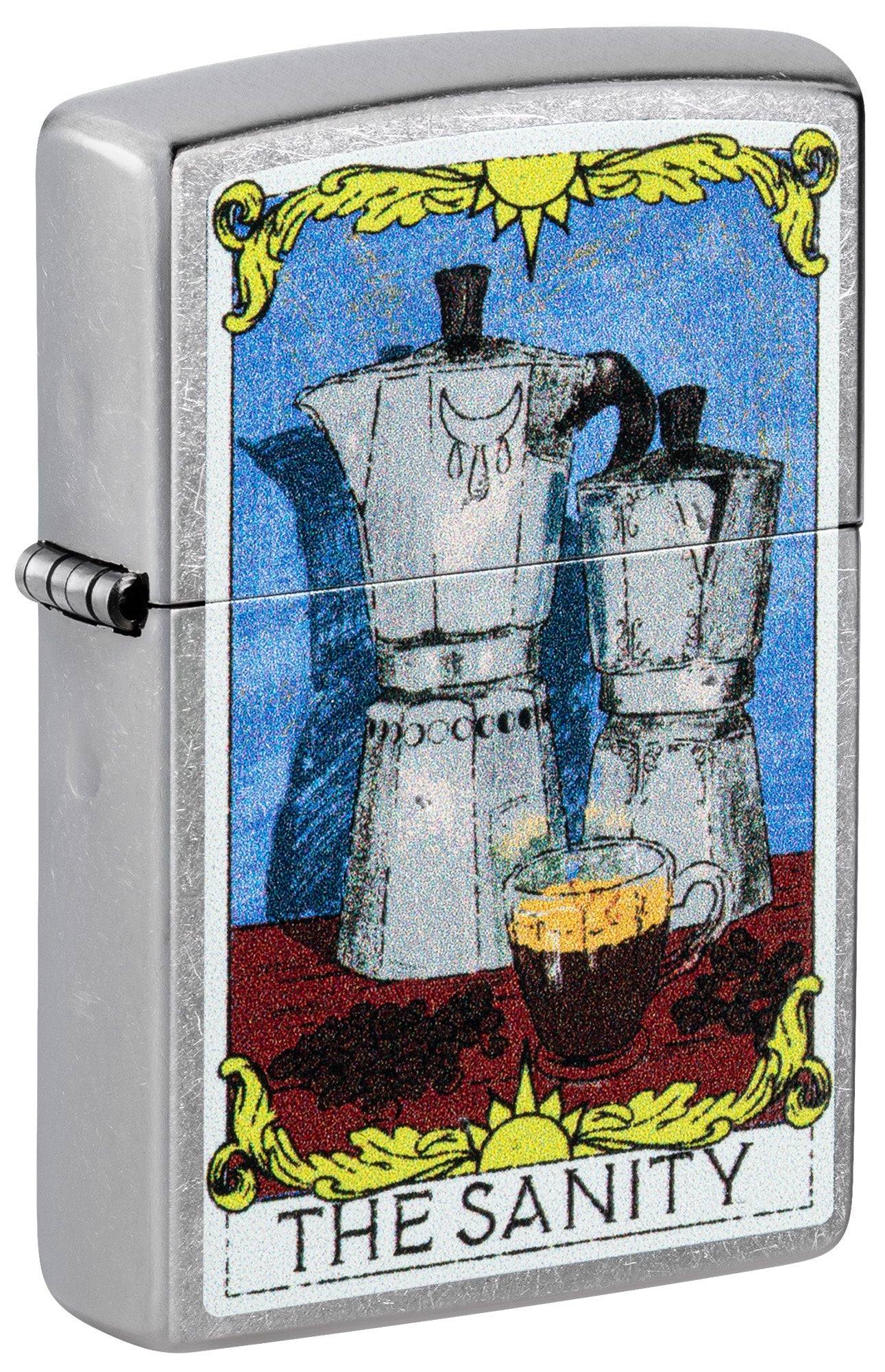 Zippo Coffee Sanity Street Chrome Windproof Lighter