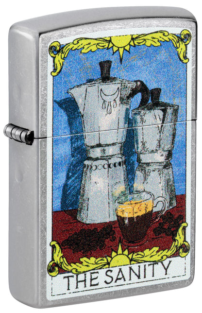 Zippo Coffee Sanity Street Chrome Windproof Lighter